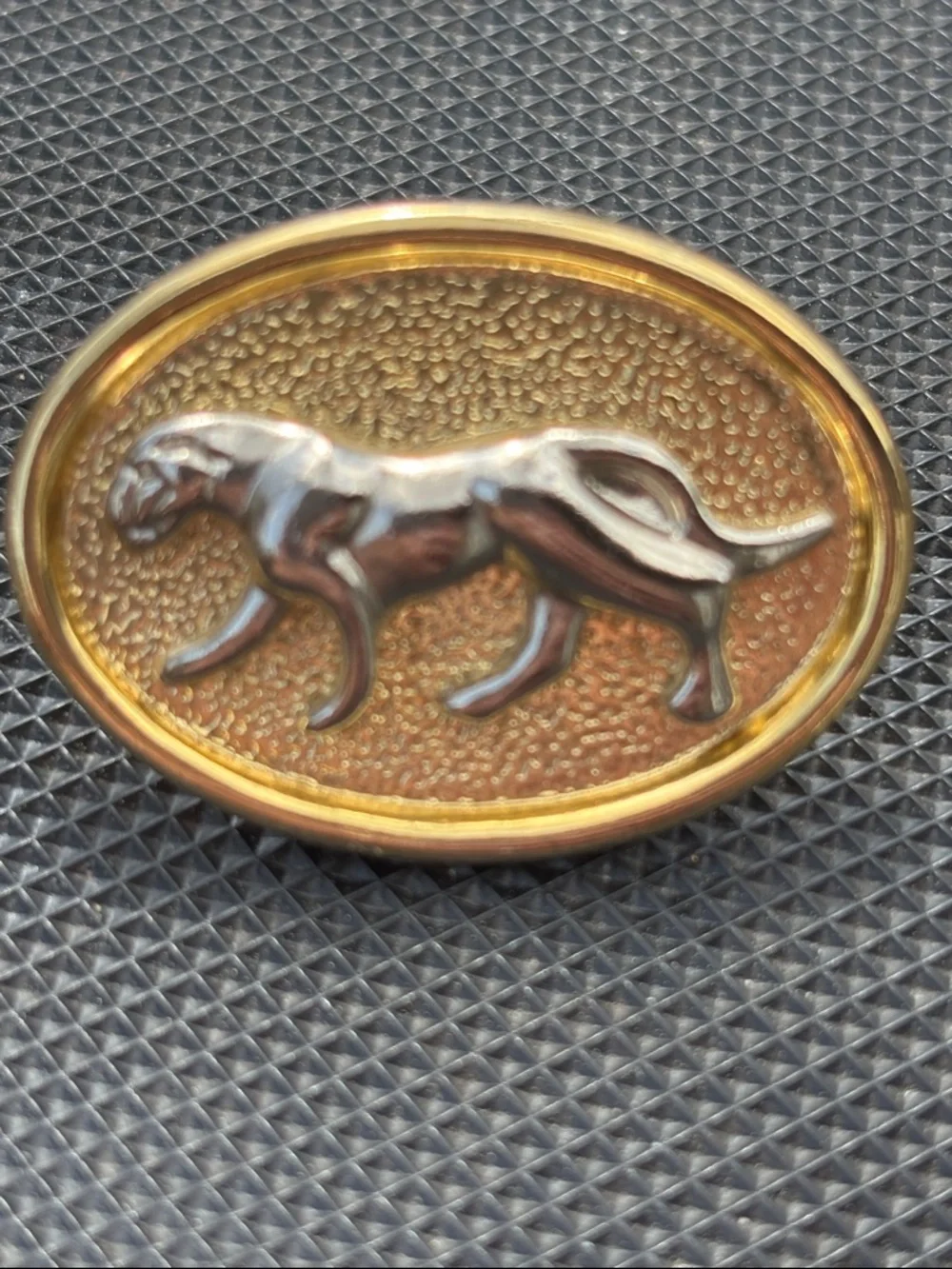 Bronze Panther Vintage Scarf Clip - Picture 1 of 4
